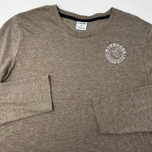 Gymshark Other - Gymshark Legacy Lifting Club Long Sleeve T-Shirt Mens XL Heather Brown A2A1G